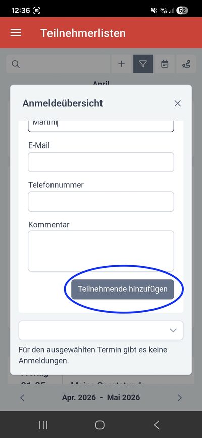 Schritt 3 Eingabe von Vorname und Nachname